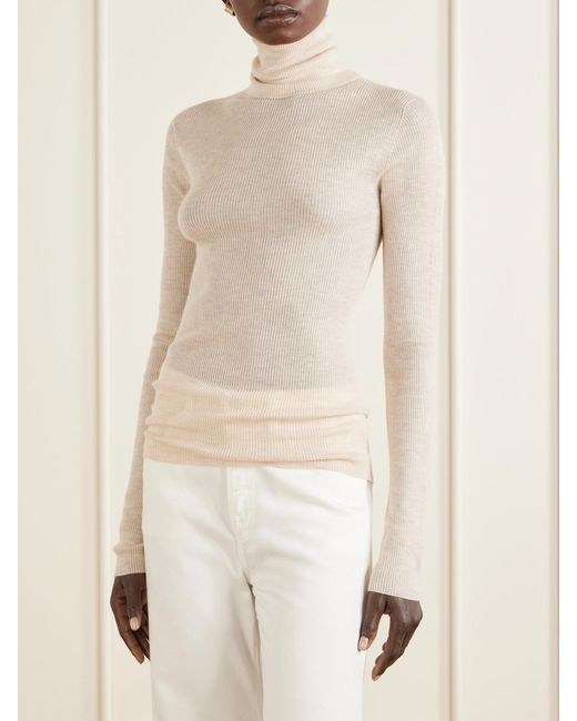 arch4 Natural Opaline Cashmere Turtleneck