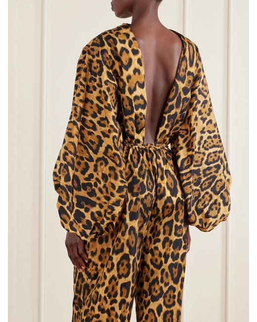 Alaïa Natural Leopard-Print Shell Bodysuit