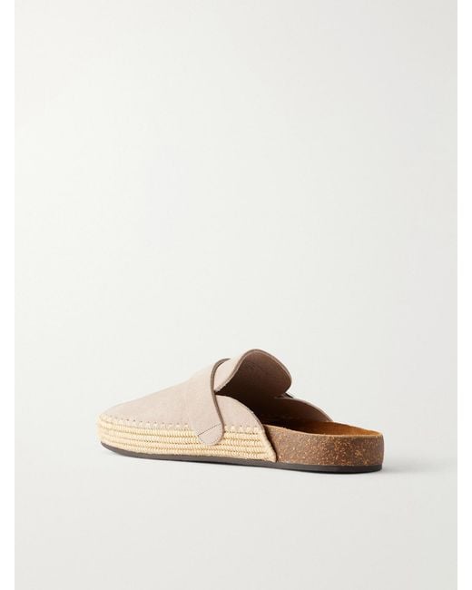 Tory Burch White Mellow Suede Mules