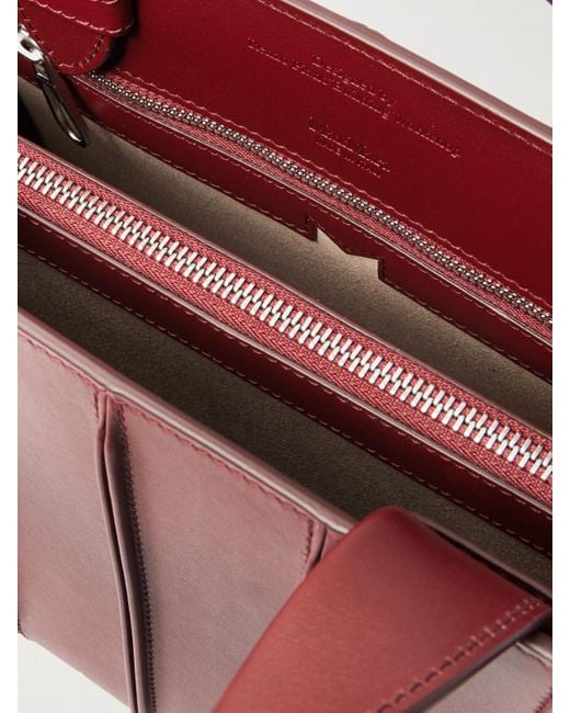 Max Mara Red Whitney Bag 5 Medium Pleated Leather Tote