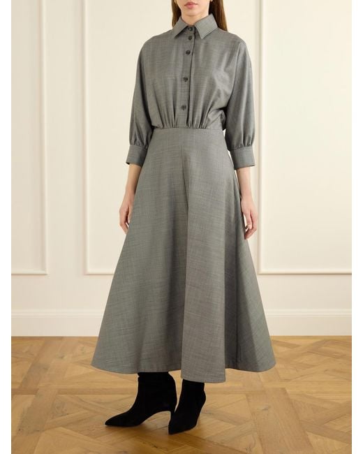 Altuzarra Gray Eleanor Wool-Blend Midi Dress