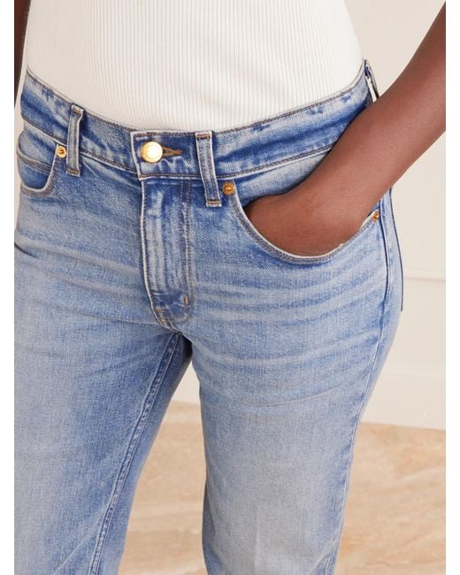 Jamie Haller Blue Wide-Leg Mid-Rise Jeans