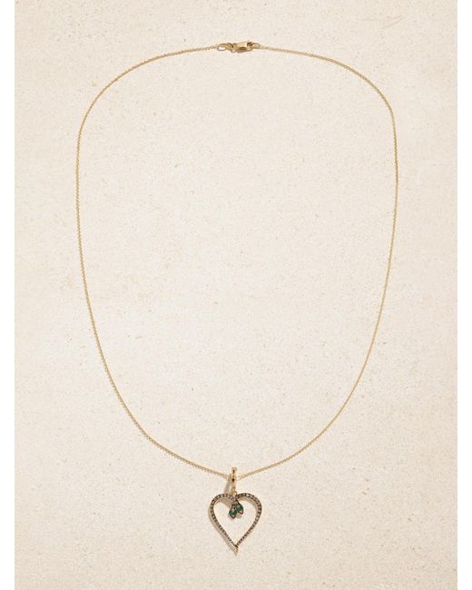 Ileana Makri Natural Miracle Love 18-Karat, Diamond And Emerald Necklace