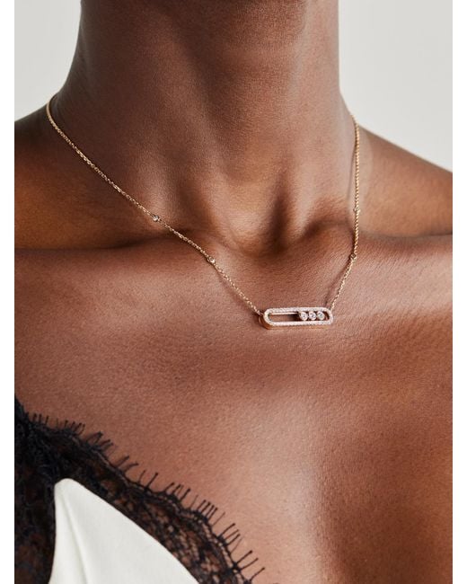 Messika Natural Move 18-Karat Rose Diamond Necklace