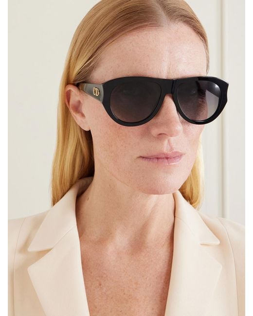 Dior Black Diorglow A1U Aviator-Style Acetate Sunglasses
