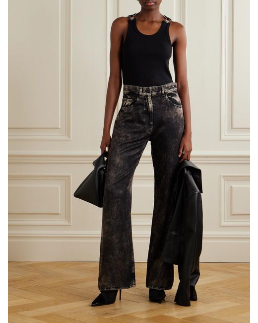 Jean Paul Gaultier Black Ribbed Buckled Cotton Tank