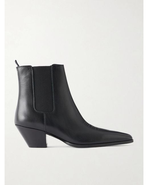 Nili Lotan Black Joplin Leather Ankle Boots