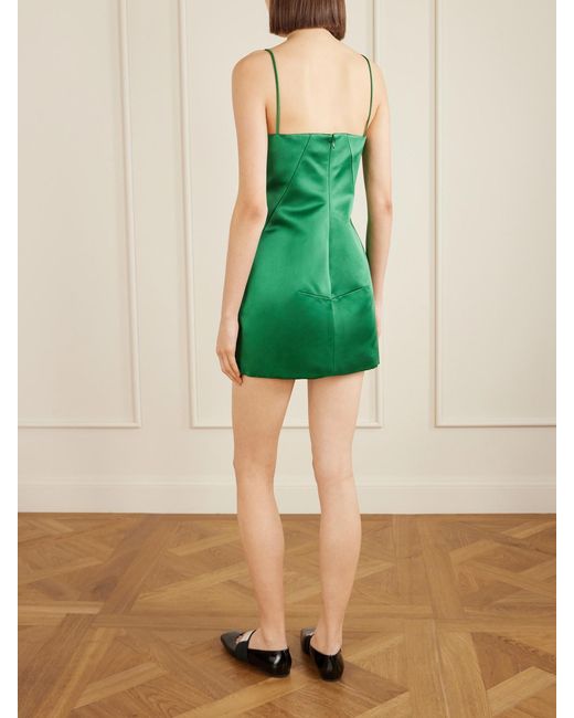 Givenchy Silk-Satin Mini Dress in Green | Lyst