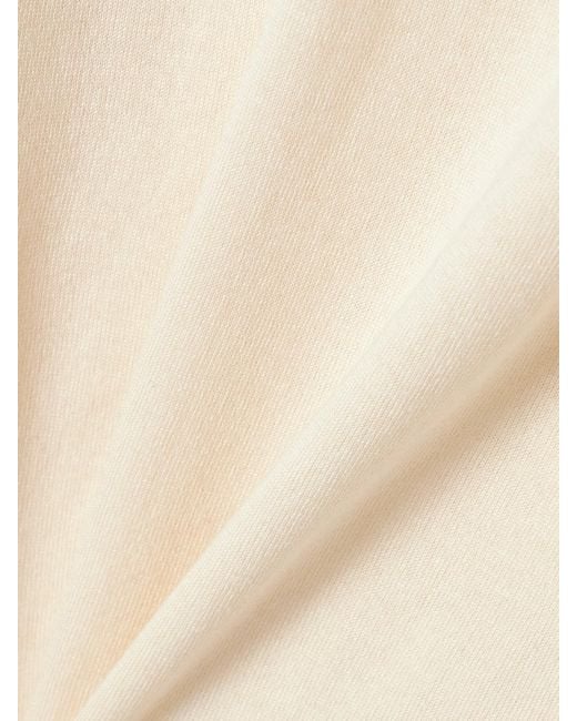 Altuzarra Natural Lilou Oversized Silk And Cotton-Blend Jersey T-Shirt