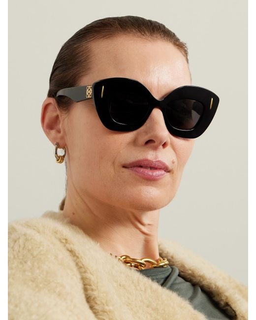 Loewe Black Oversized-Sonnenbrille Mit Cat-Eye-Rahmen Aus Azetat