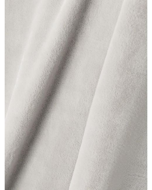 Rick Owens White Cargohose Mit Weitem Bein Aus Samt Mit Shell-Besatz