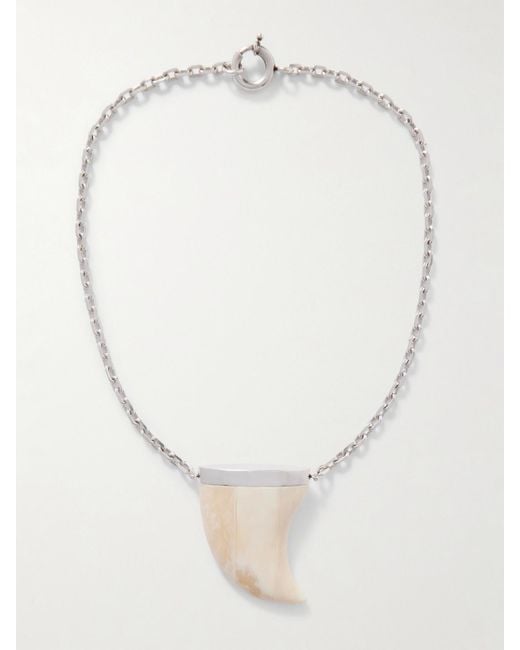 Isabel Marant White Tone And Bone Necklace