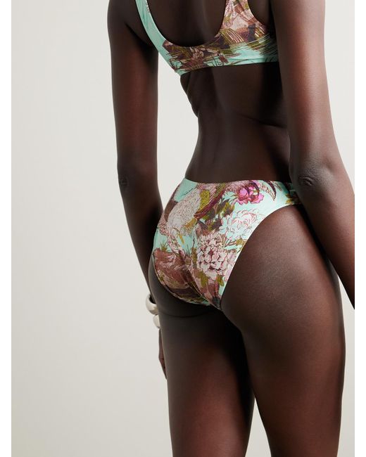 Skims Blue Roberto Cavalli Signature Swim Mid Waist Bottom – Fagianella – Bikini-Höschen