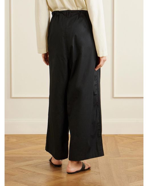 Jamie Haller Blue The Lotus Cotton-Poplin Wide-Leg Pants