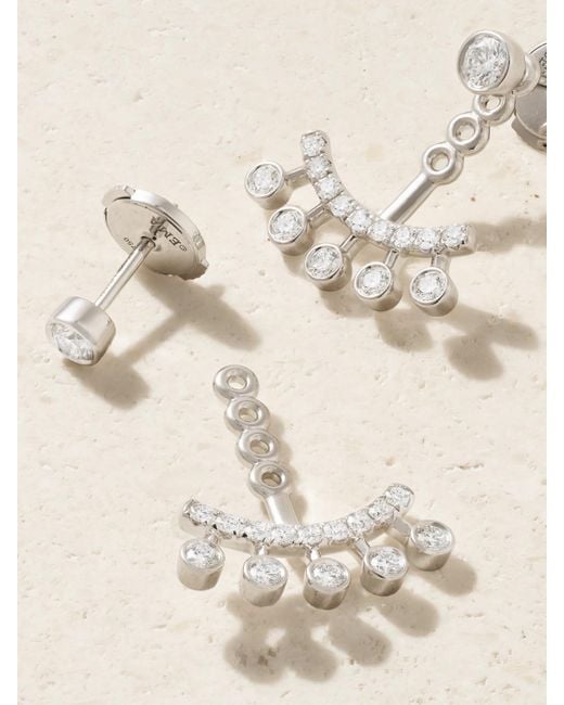 De Beers London Natural Dewdrop Jacket 18-Karat Diamond Earrings