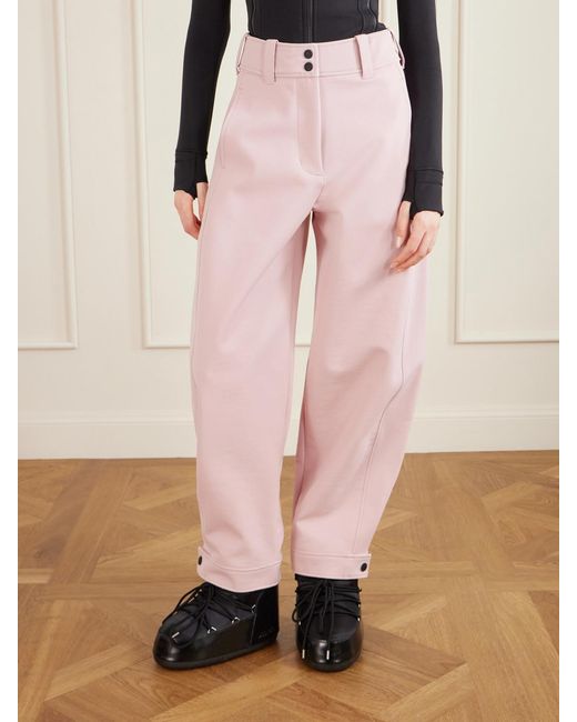 Moncler Pink Tech-Twill Tapered Ski Pants