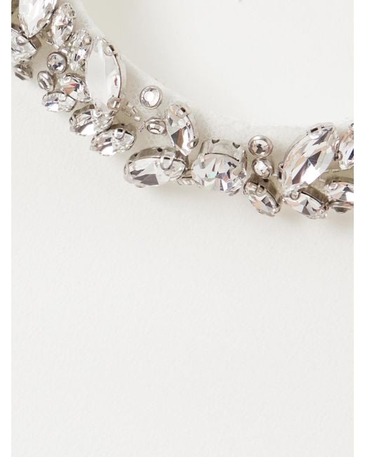 Robe Du Soir Dos Nu En Crêpe Satiné À Cristaux Givenchy en coloris White