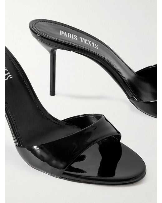 Paris Texas Natural Lidia Patent-Leather Mules