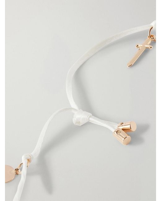 Gabriela Hearst White Tone Charm Necklace