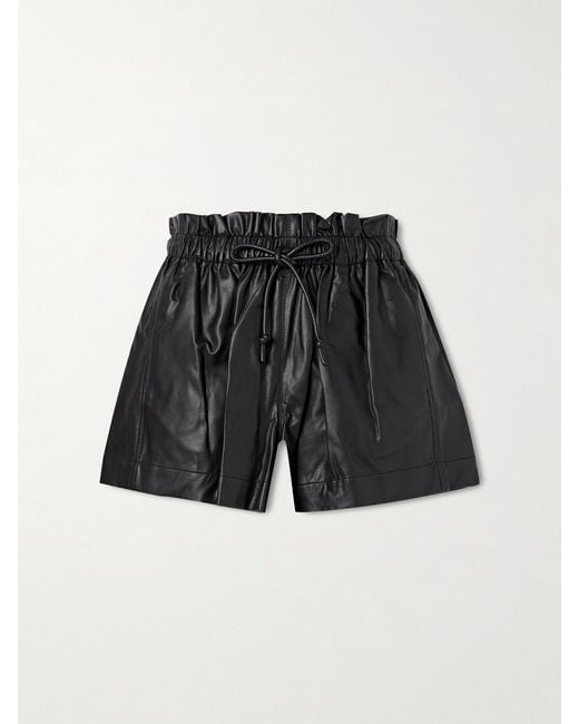 Isabel Marant Black Naline Coated Shorts