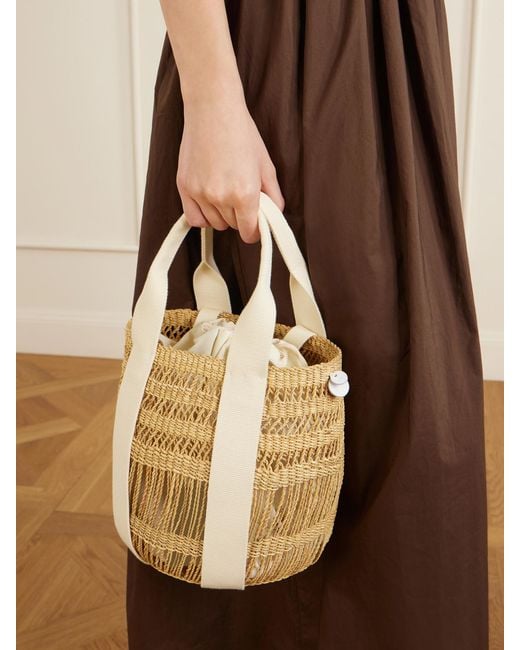 Muuñ Natural Mixy Raffia Bucket Bag