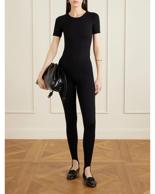 Leset Black Rio Stretch-Ponte Stirrup Leggings