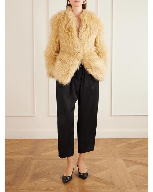 Isabel Marant Black Janice Pleated Wool Tapered Pants
