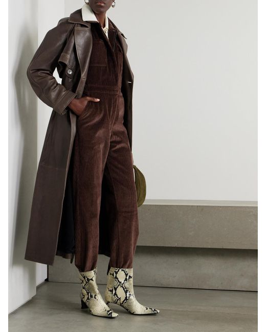 Rivet Utility Brown Charmer Jumpsuit Aus Stretch-Baumwollcord