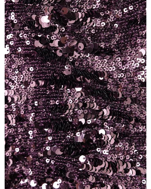 Rabanne Purple Sequined Chiffon Maxi Skirt