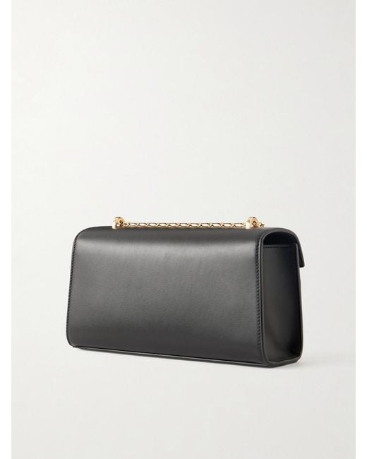 SAVETTE Black Chain Symmetry Pochette Leather Shoulder Bag