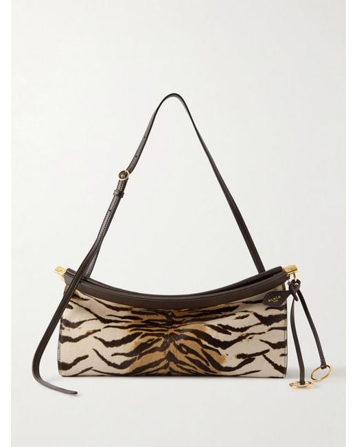 Alaïa Multicolor Le Click Ew Medium Tiger-Print Calf Hair And Leather Shoulder Bag