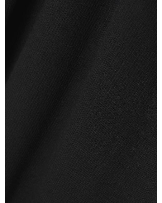 ÉTERNE Black Maxikleid Aus Geripptem Stretch-Jersey