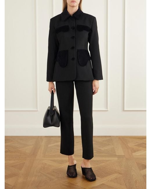 D'Estree Black Tamara Crepe Blazer