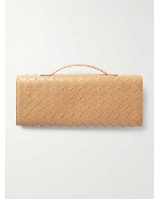 Bottega Veneta Brown Andiamo Long Intrecciato Leather Clutch
