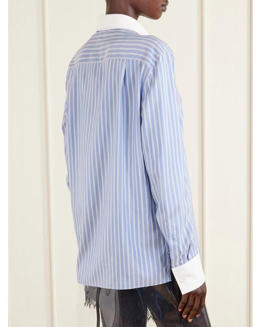 Tom Ford Blue Striped Silk Shirt