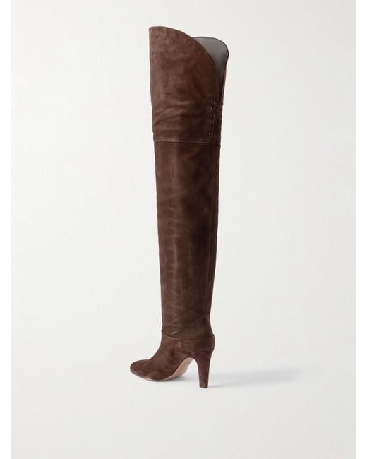 Chloé Brown Eve Suede Over-The-Knee Boots