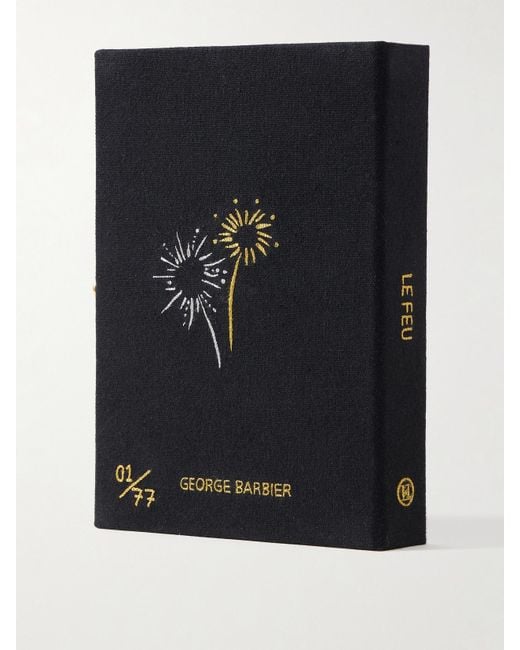 Pochette En Toile À Broderies Et À Appliqués Le Feu Olympia Le-Tan en coloris Black