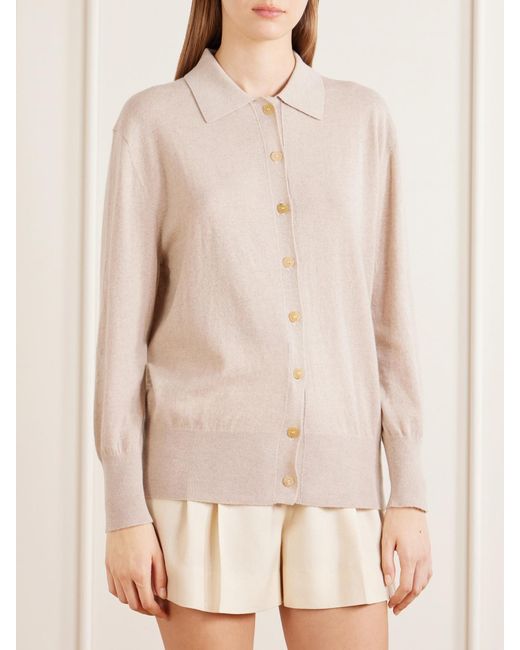 arch4 Pink Scarf-Detailed Cashmere Sweater