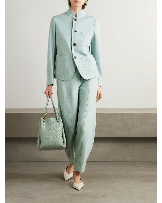 Loro Piana Green Mini Spagna Cashmere-Blend Jacket