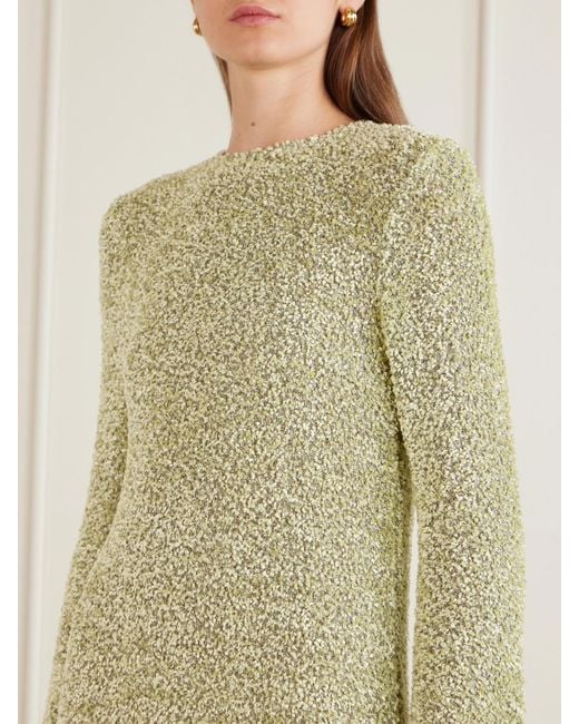 LIBEROWE Green Wren Lurex Chenille Maxi Dress