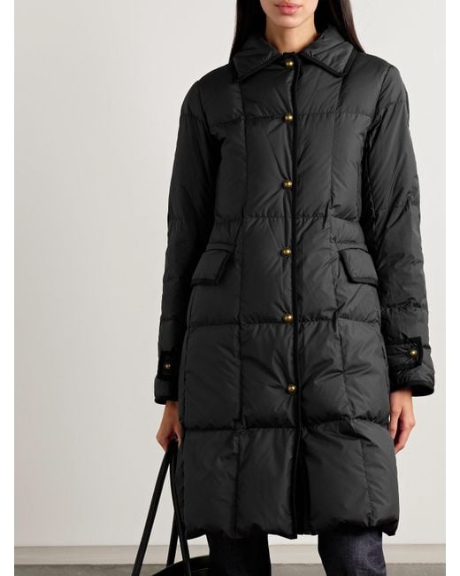 Moncler Black Achard Daunenmantel Aus Gestepptem Shell