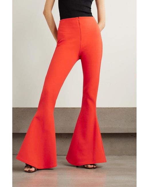 A.W.A.K.E. MODE Draped Stretch-Twill Flared Pants