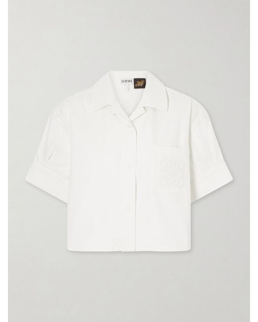 Loewe White Paula's Ibiza Anagram Cotton Shirt