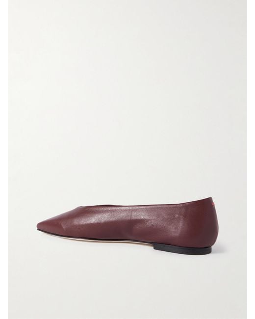 Aeyde Brown Betty Leather Ballet Flats