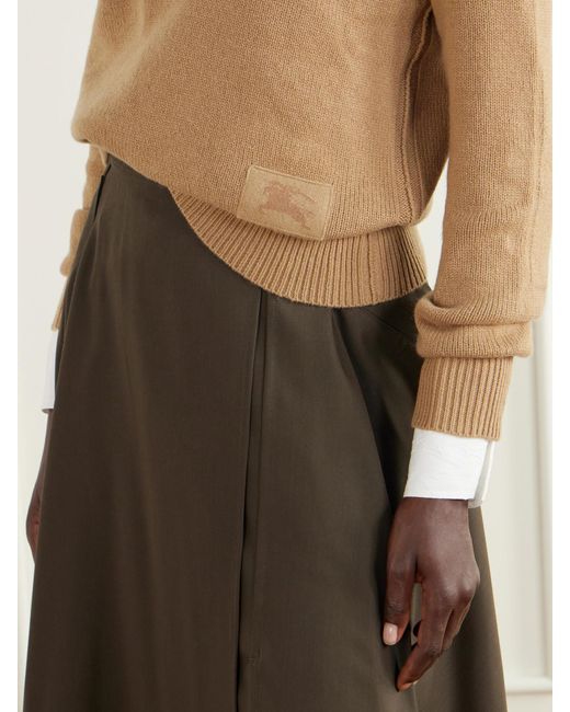 Burberry Natural Cashmere-Blend Sweater