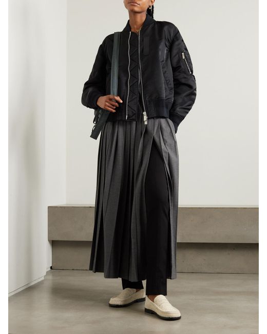 Sacai Black Ma- Shell Bomber Jacket