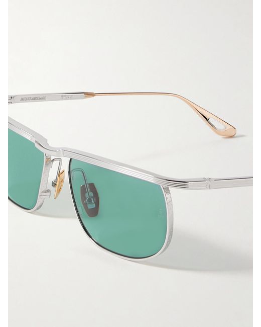 Jacques Marie Mage Green Melville D-Frame- And-Tone Metal Sunglasses