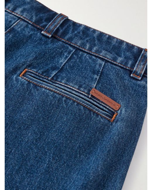 Dolce & Gabbana Blue High-Rise Wide-Leg Jeans