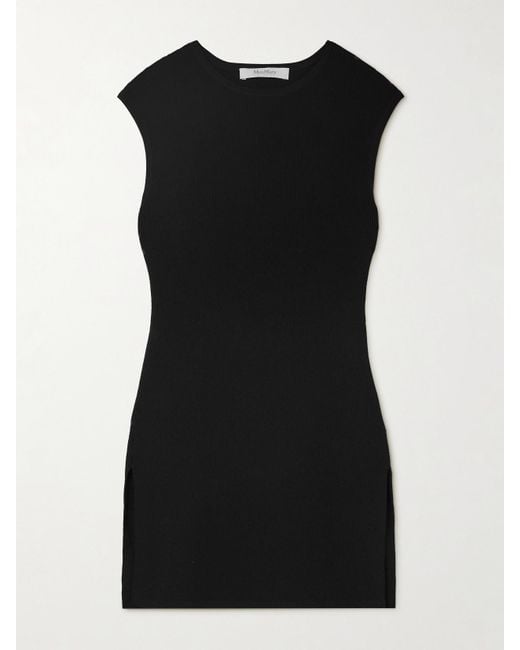Max Mara Black Leisure Soldino Ribbed-Knit Tank