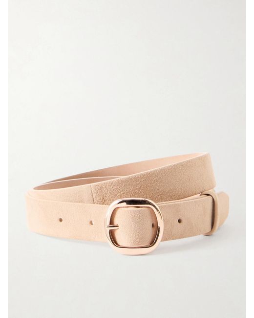 Gabriela Hearst Natural Elster Suede Belt